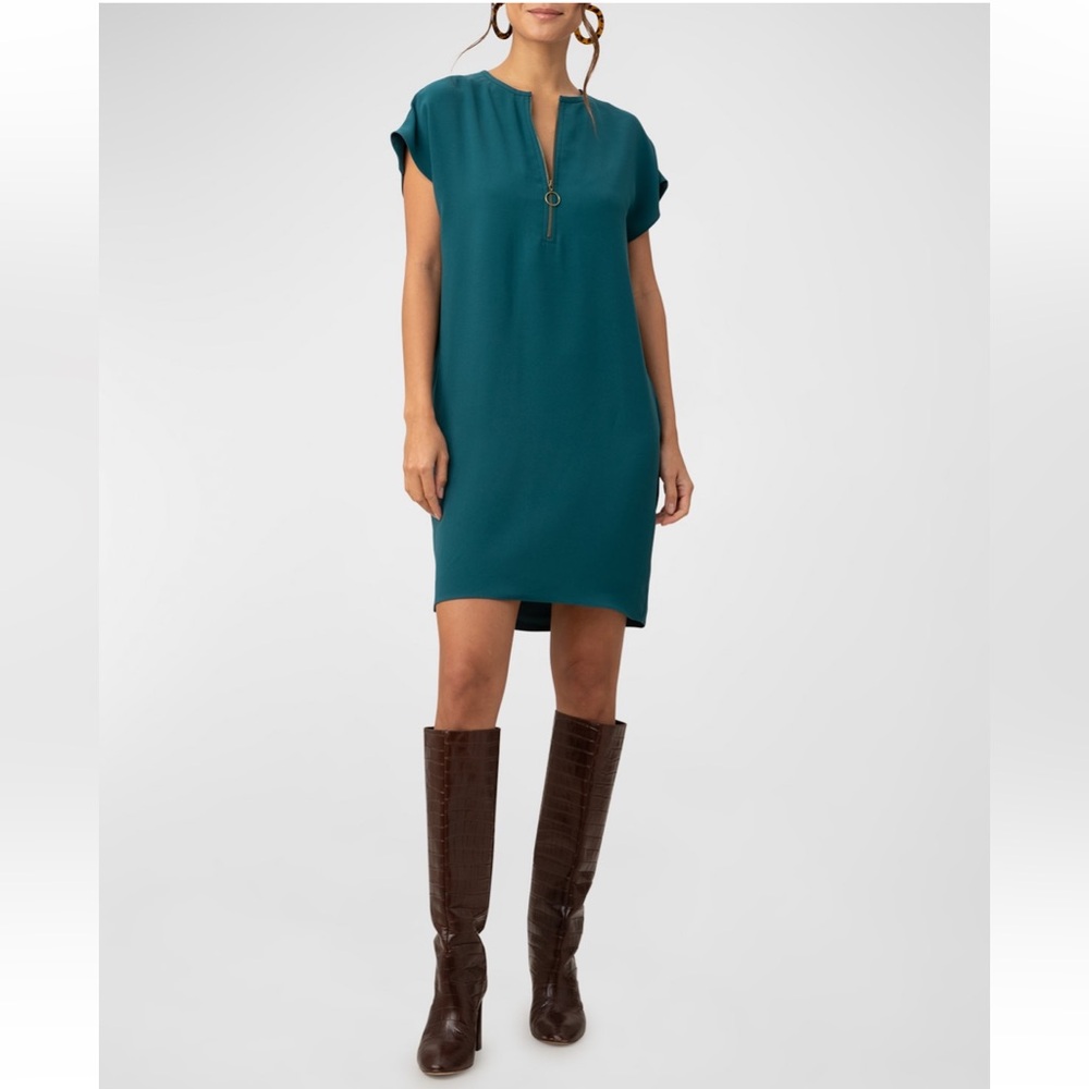 Trina Turk
Hasil Zip-Front Crepe Mini Dress